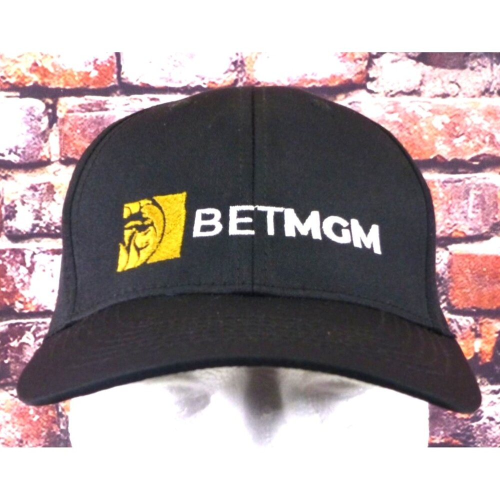 Betmgm Team Issued Adjustable Black Baseball Cap W/ RCR Logo & Breathable Perfor